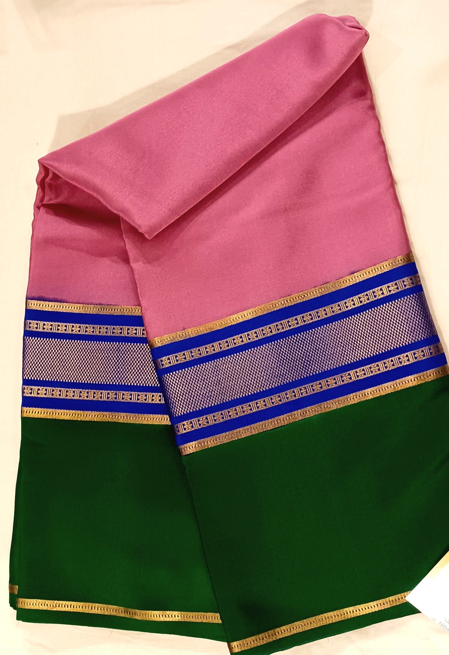 Dusty Pink Premium Bentex 3D Mysore Crepe Pure Silk Saree
